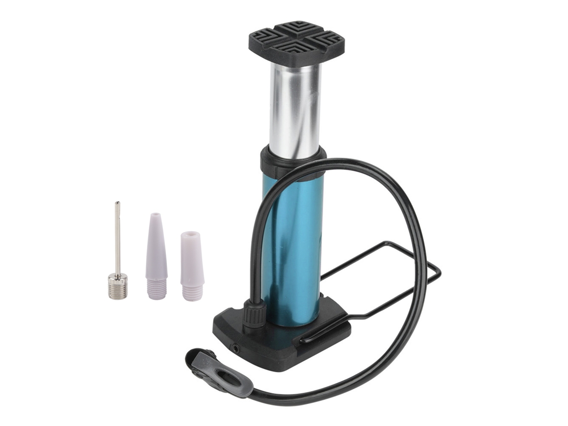Minibomba De Aire Portátil De Alta Presión Para Bicicleta Con Pedal De Aluminio (azul)