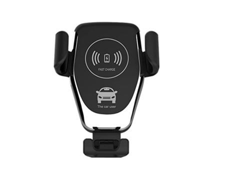 Cargador Coche Inalámbrico Universal Teléfono Carga Rápida Qi Ventilación Aire CHRONUS Negro