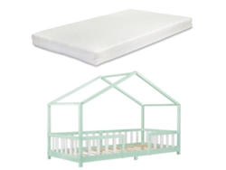 Estructura de Cama Infantil [EN.CASA] (Blanco - Madera - 90x200 cm)
