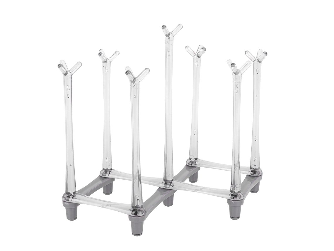 Portavasos Extensible Para Secar Vasos Tazas Y Copas Organizador De Cocina Gris Claro