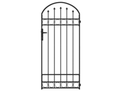 Maison Exclusive - Poste De Valla Assen 200 X 88 X 14 Cm Acero Gris Con Cerradura
