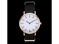 Reloj De Pulsera Unisex De Cuarzo Con Correa De Nailon Negra.