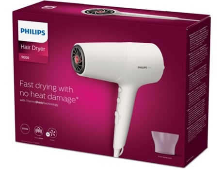 Secador de pelo Philips Serie 5000 con tecnología de protección térmica 2100W