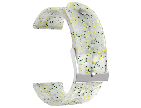 Correa de Silicona patrón de rombos 24mm para Suunto 9/9 Baro - rojo verde/blanco transparente