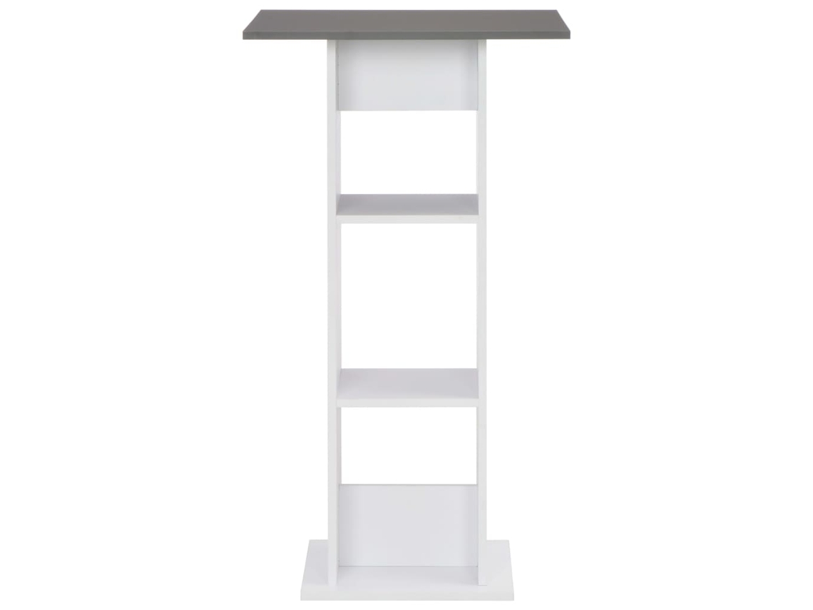 Mesa de bar  Mesa alta 60x60x110 cm blanco y antracita Wsd553225 Lovely Home