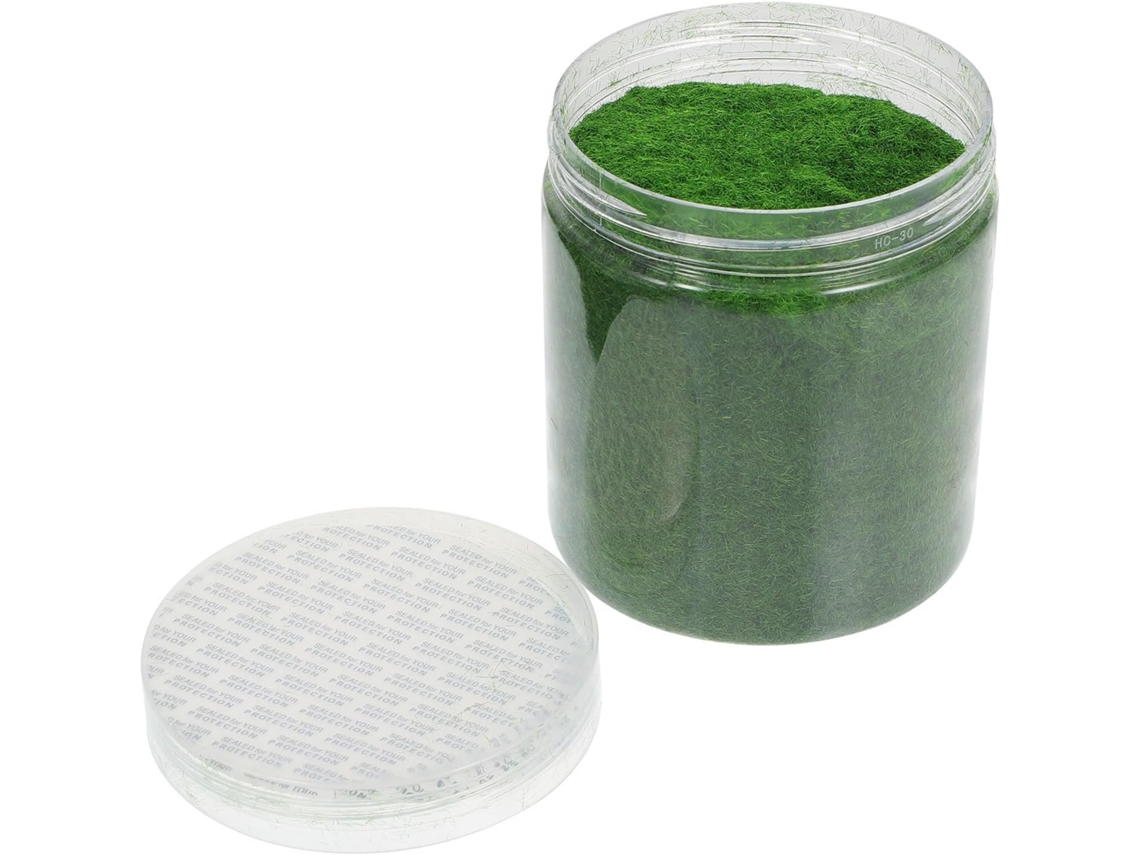 Kichouse Polvo De Césped De Nailon Realista Para Maquetas Y Paisajismo. Polvo De Césped Verde Natural. Duradero Y Fácil
