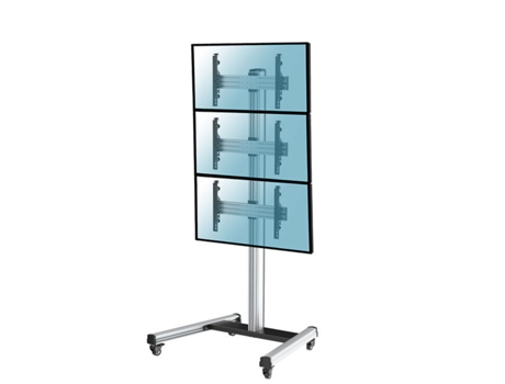 Soporte de suelo con ruedas para 3 TV 40"-65", Altura 240 cm