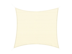 Vela De Sombra Rectangular De 3 X 3 M, De Polietileno De Alta Densidad Con Protección Uv Y Bolsa De Almacenamiento - Color Crema