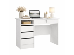 Mesa Escritorio De Estudio Duero White Blanco110x49x76 Cm