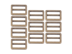 10 Piezas De Deslizadores De Metal De Aleación De Zinc Duraderos Para Mochilas, Maletas, Bricolaje, Bronce, 25 Mm