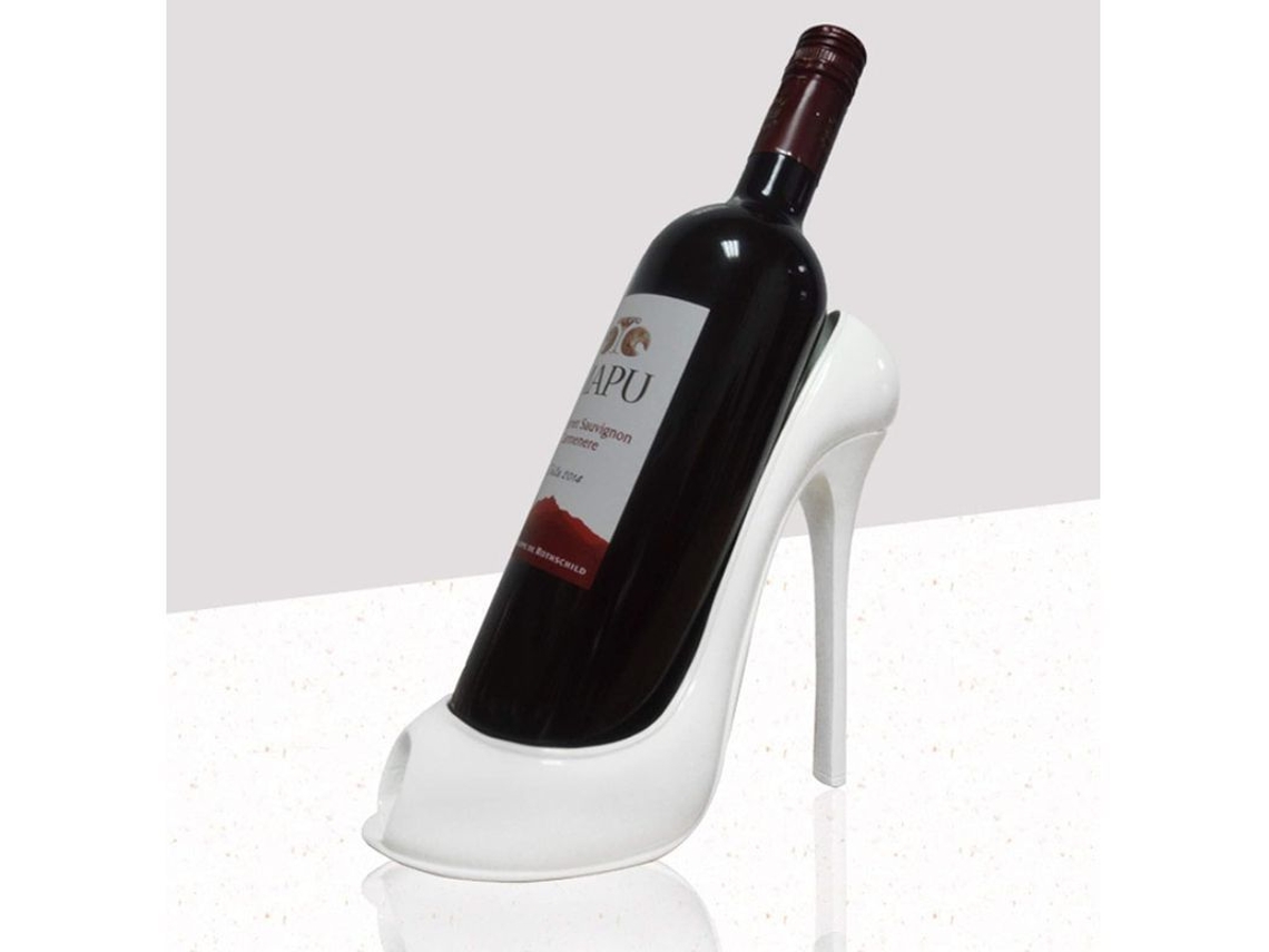 Soporte Para Botellas De Vino Con Forma De Tacón Alto Para Decoración Del Hogar Y Fiestas (blanco)