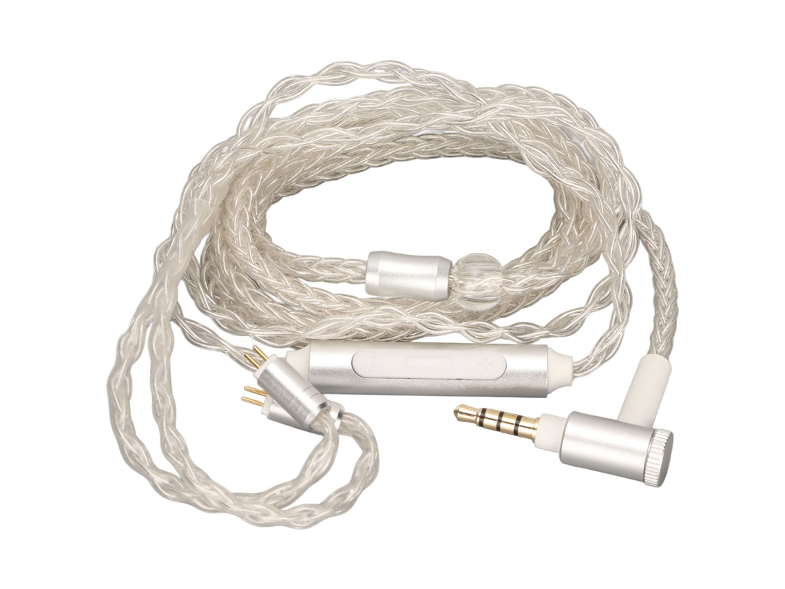 Cable De Repuesto Para Actualización De Auriculares, 8 Núcleos, Chapado En Plata, 2 Pines, Con Micrófono Para Kz C10