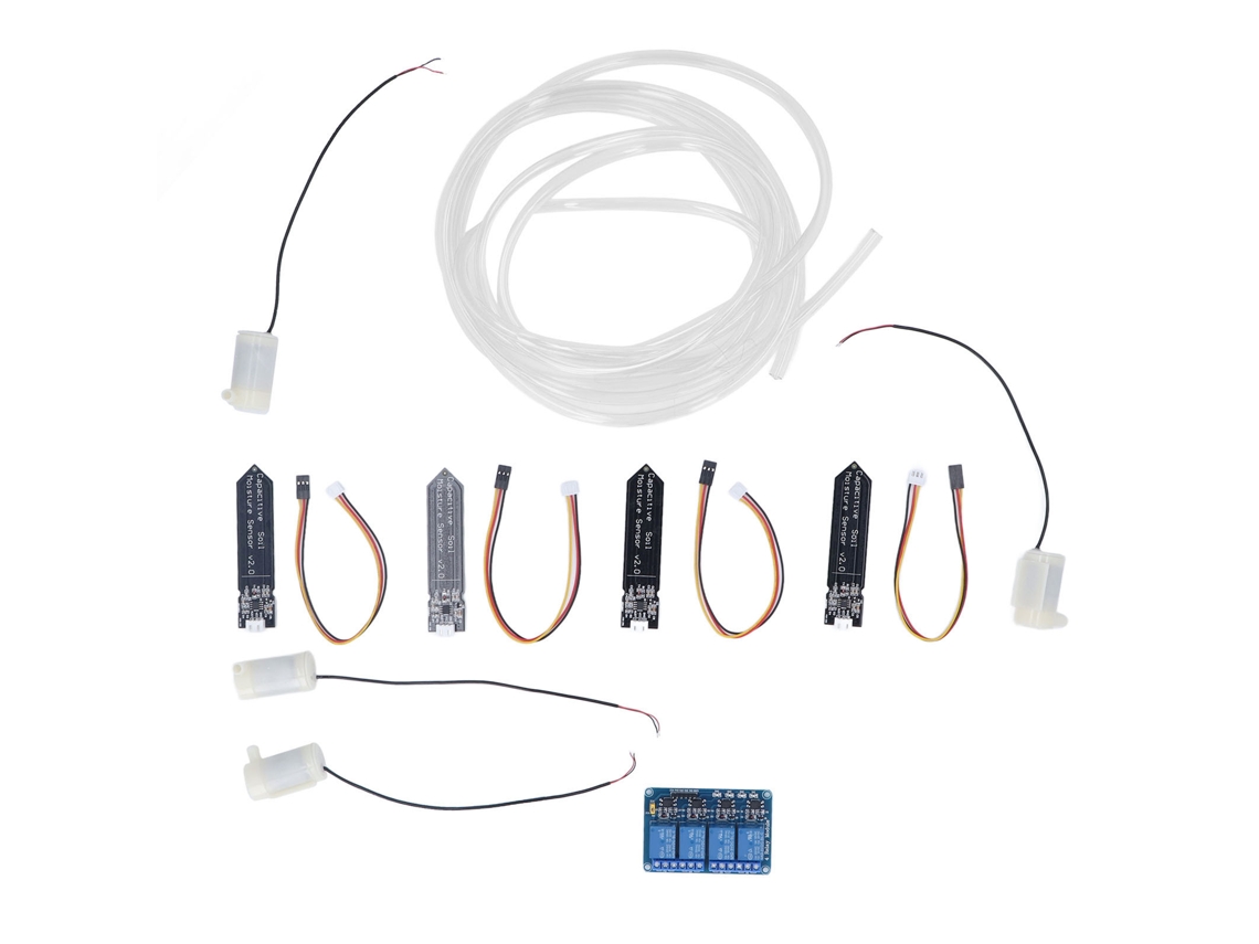 Kit De Riego Automático Sistema De Riego Autónomo 4 Vías Para Jardín Y Plantas En Macetas