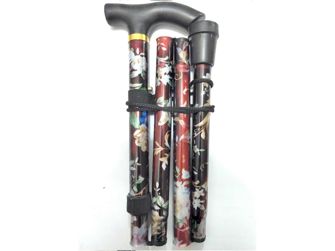 Bastón plegable y ajustable, ligero, con empuñadura cómoda y duradera, ideal para personas mayores.