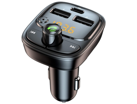 Transmisor Fm Bluetooth 5.3 Adaptador para automóvil Radio inalámbrica Reproductor de Mp3 Receptor de audio y música estéreo para llamadas con mano...