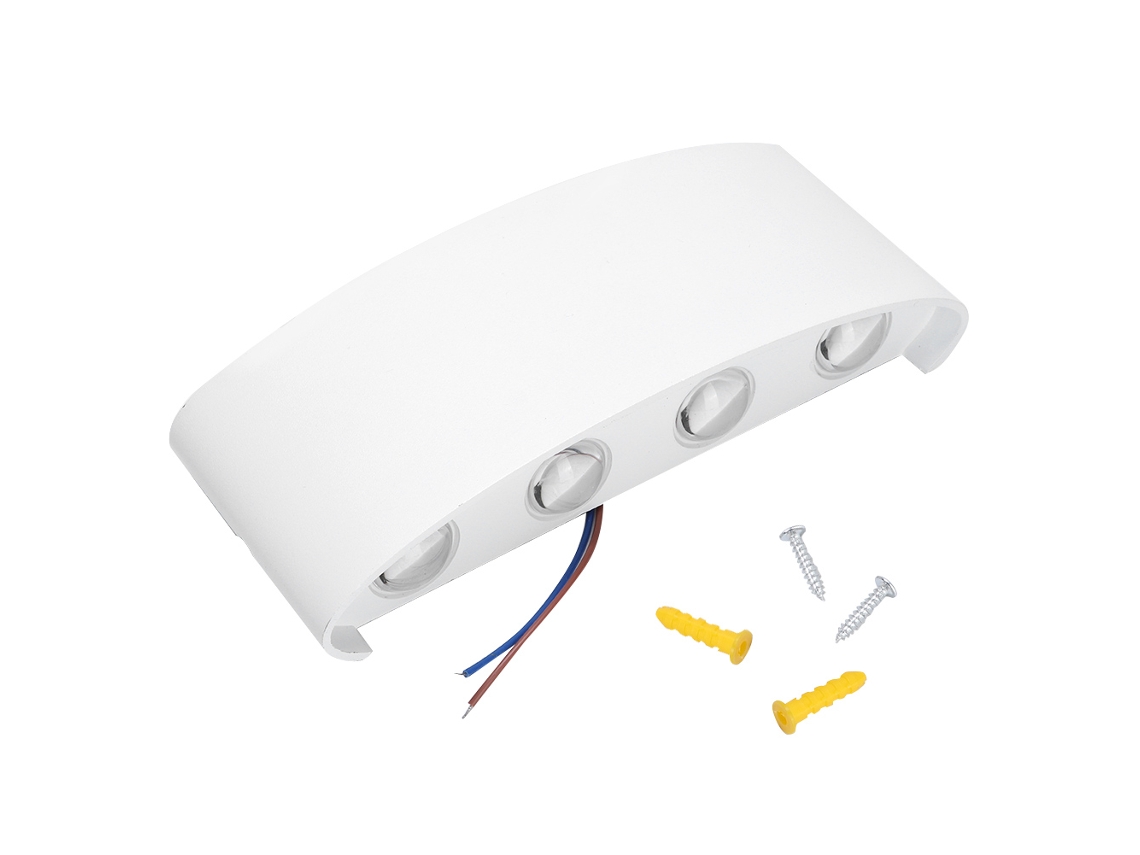 Lámpara de pared LED sencilla de aluminio modelo 2026 para uso interior, 8W 85W, 265V, luz blanca fría, para dormitorio y pasillo.