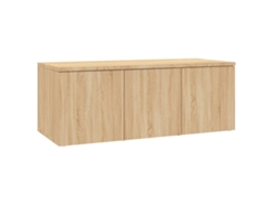 Mueble de TV fabricado en derivados de madera de roble Sonoma MAISON EXCLUSIVE 80x34x30 cm
