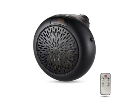 Calefactor Eléctrico TRUMSHOP para Uso Doméstico Portátil Negro 900W