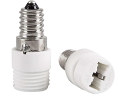 Rebe-2 Pack Adaptador De Enchufe Cerámico E14 A G9 Para Bombillas Led, Halógenas Y Cfl