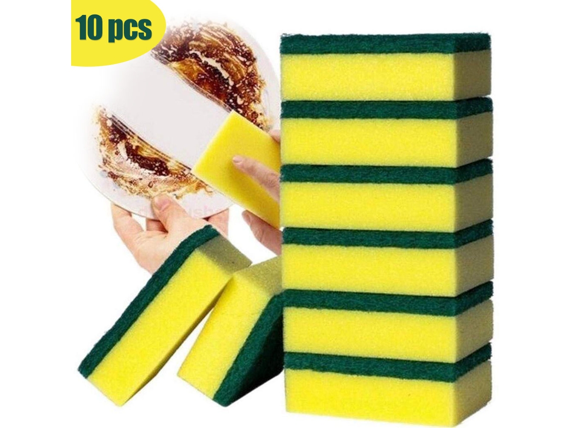 10 Esponjas De Limpieza Multiusos, Sin Riesgo De Rayar, Súper Absorbentes Para Platos Y Cocina.