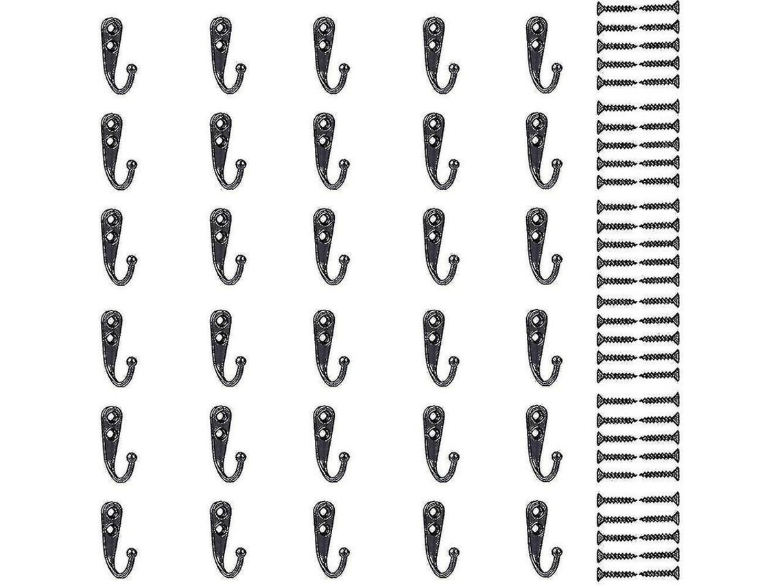 Ganchos metálicos de pared Fastst 30 para refugios con tornillos. Material resistente. Capacidad de 15 kg. PRECAUCIÓN.