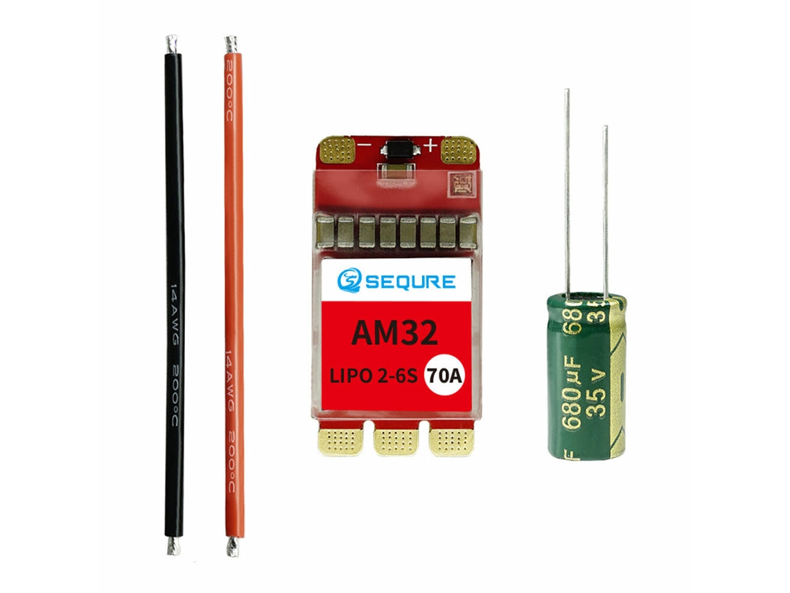 ESC sin escobillas Sequre 2670 de 2,6 s con potencia de polímero de litio de 70 A, firmware AM32, compatible con frecuencia PWM de 128 kHz, adecuado para drones de carreras FPV M