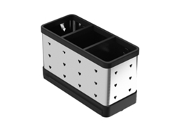 Soporte De Acero Inoxidable Para Palillos De Cocina, De Montaje En Pared, Con Drenaje Y Organizador De Utensilios De Cocina Con Múltiples Orificios.