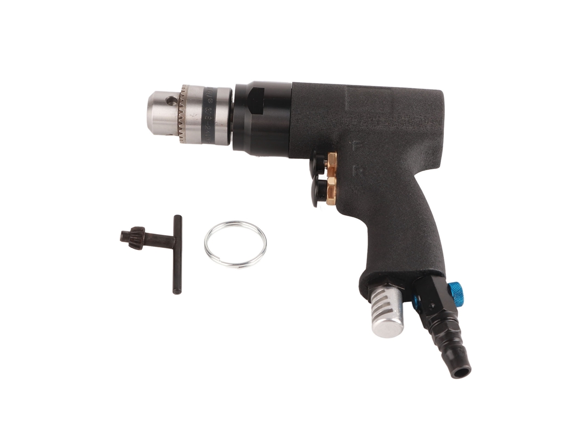 Taladro Neumático De Aleación Con Giro En Sentido Horario/antihorario, Herramienta Industrial, 3/8 Pulg. (1,5-10 Mm), 1500 Rpm, Manual, Flexible Y Duradero.