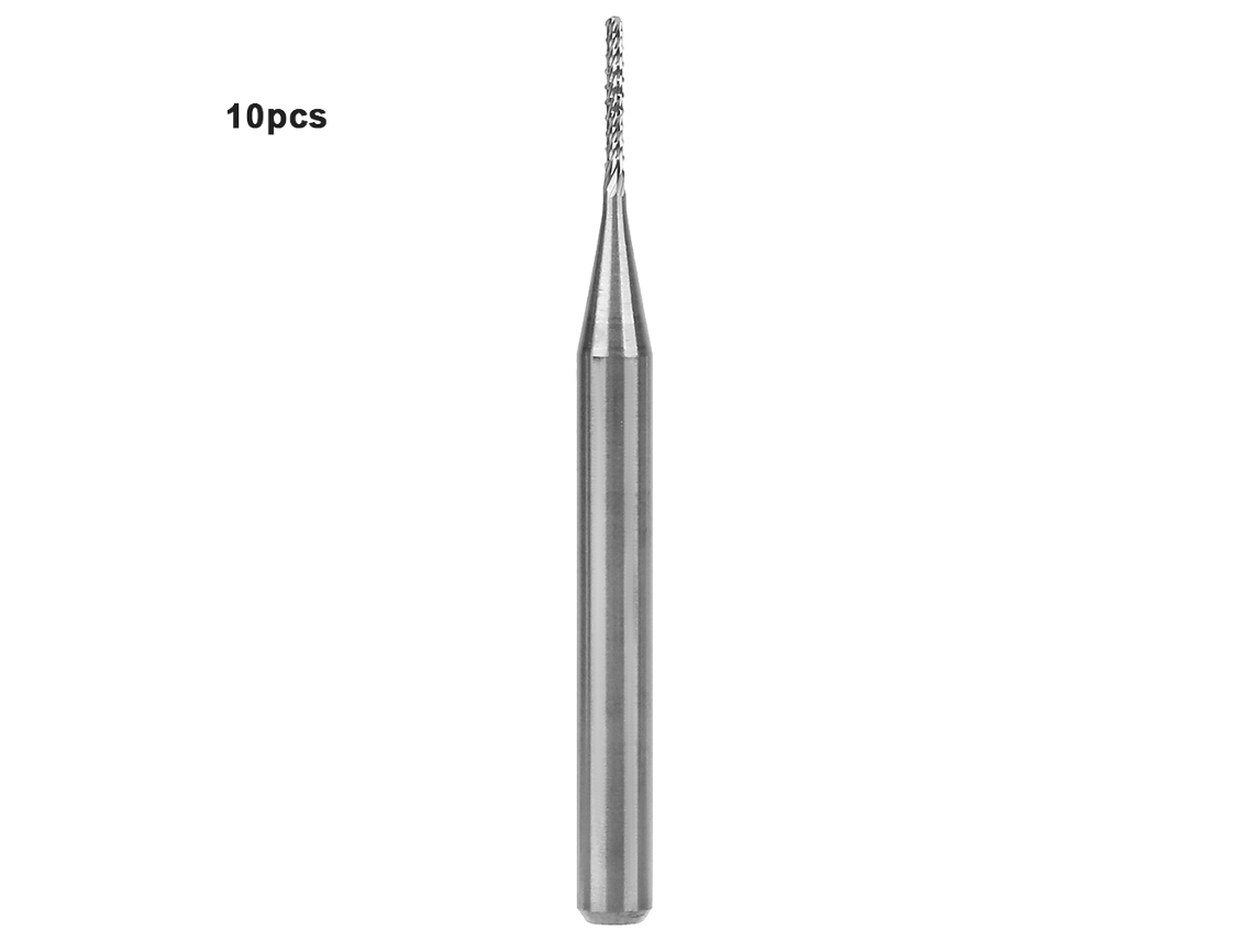 10 Fresas Cnc Para Maíz, Acero De Tungsteno De Alta Dureza, 0,7 Mm