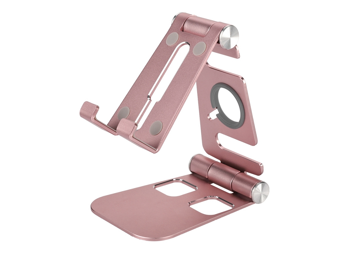 Soporte Portátil Plegable Para Teléfono Para Ipad/tablet Transmisión En Vivo Viaje Oro Rosa