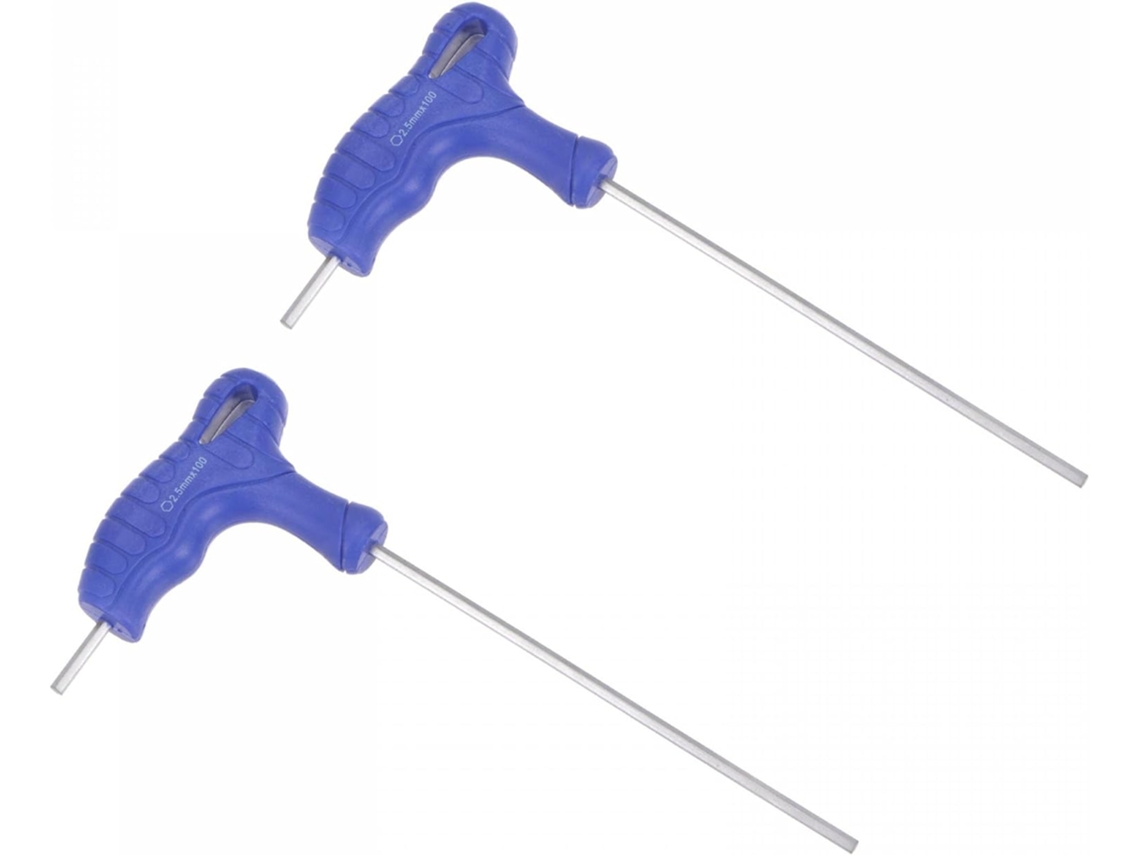 Llave Hexagonal De Doble Extremo Con Mango En T De 2,5 Mm, Métrica, De Acero Cr-v, 2 Piezas