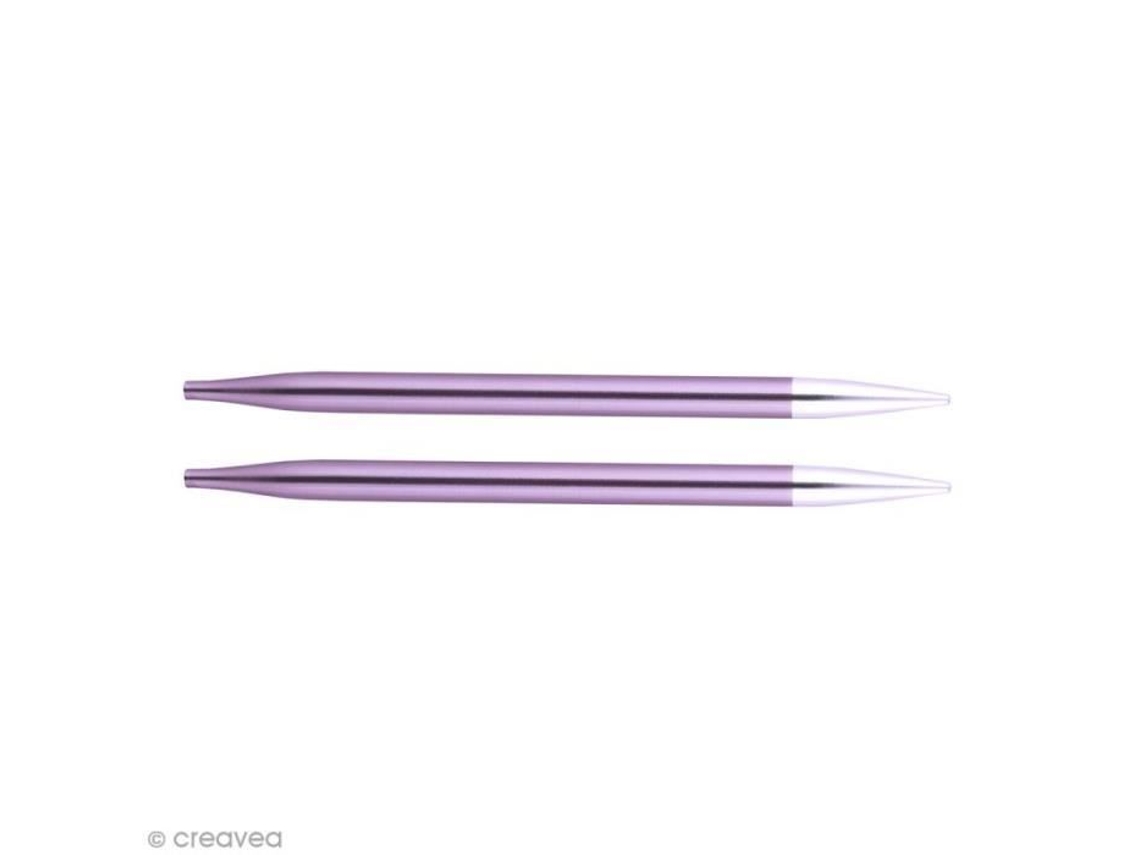 Agujas circulares intercambiables Knitpro de 7 mm, violeta, para tejer fácilmente y con gran comodidad.