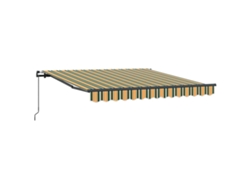 Toldo Retrátil Verde e Amarelo 350 X 250 Cm MAISON EXCLUSIVE