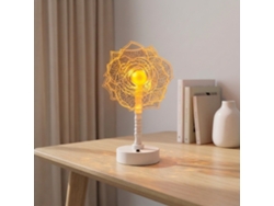 Abajur e Luz Noturna em Formato de Flor, Acrílico. Estilo D CZHHMART