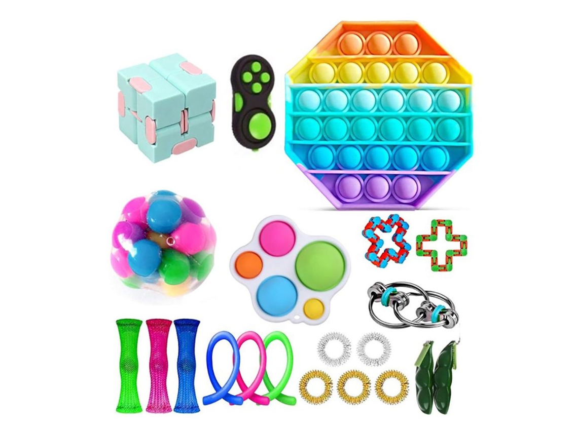 Kit de Brinquedos Sensoriais Rebe - Ferramentas de Terapia Sensorial Antiestresse para Crianças e Adultos - Presentes de Aniversário - Recompensas para Sala de Aula