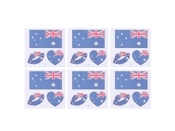 2026-25 Tatuajes Temporales Bandera Nacional Impermeables Ecológicos Para Deportes 6x6x1cm