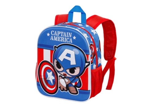 Capitán América Let's go Mochila 3D Pequeña, Azul