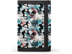 Cartera Compacta Poliéster Con Cremallera Para Hombre Diseño Estampado