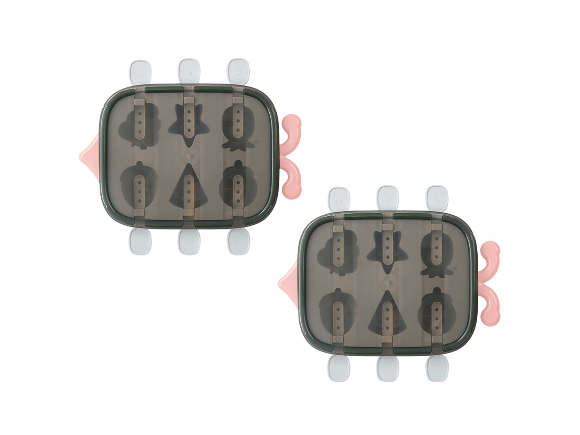 Mini molde para paletas, máquina para hacer helados reutilizable con formas de frutas de dibujos animados para paletas caseras fáciles y divertidas.