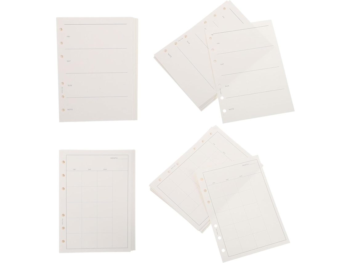 Recambio De Cuaderno Con Anillas Para Agenda Semanal Y Lista De Tareas.