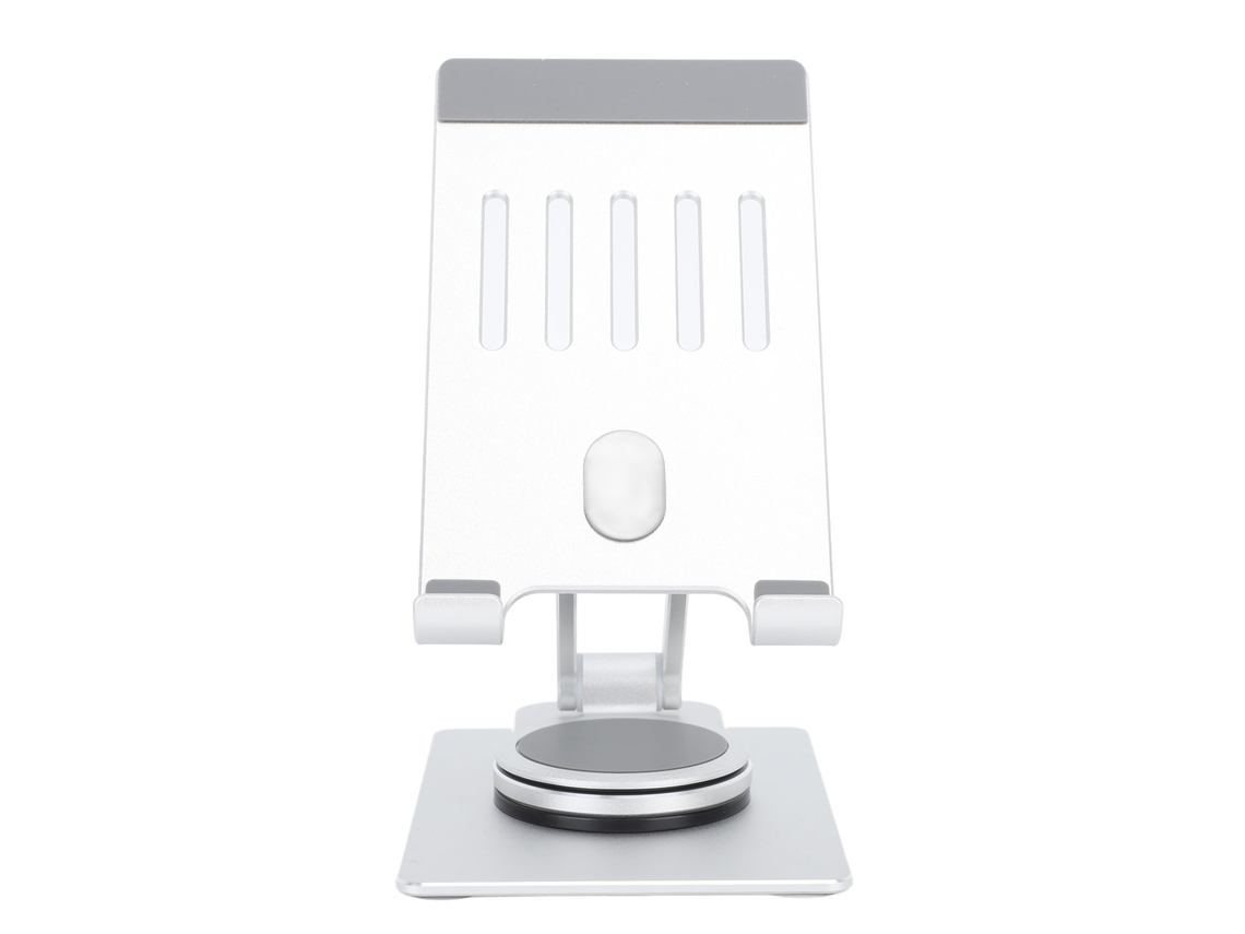 Soporte Para Teléfono Plateado Con Rotación De 360 Grados, Plegable, De Aleación De Aluminio, Estable, Accesorio Para Tabletas.