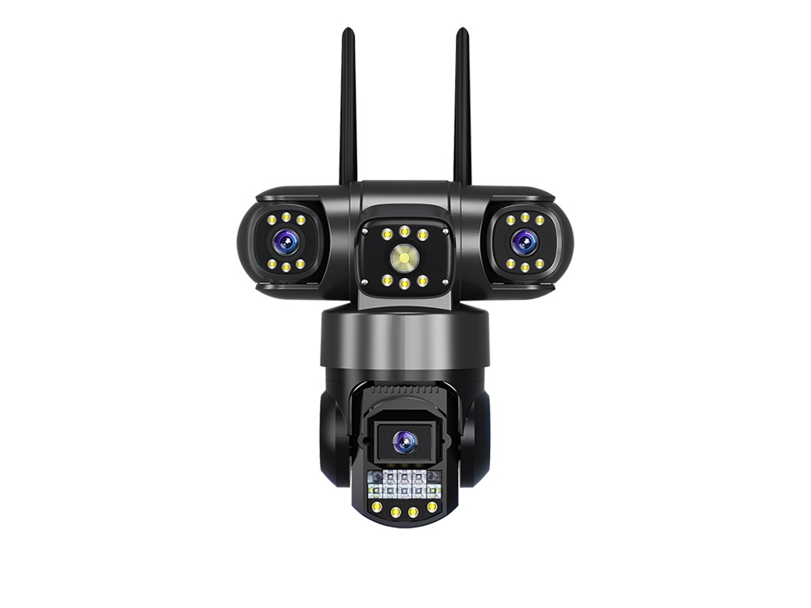 Cámara de vigilancia inalámbrica para el hogar de tres pantallas, Wi-Fi, 4G, monitor HD con visión nocturna remota, estándar europeo, inglés, 4G Chennnls