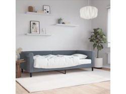 Sofá Cama Con Colchón Terciopelo Gris Oscuro 90x200 Cm