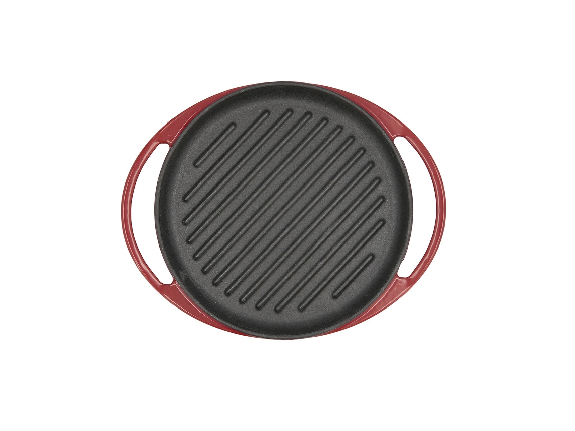 Asadora Bidasoa Hierro Fundido Rojo (25 Cm)