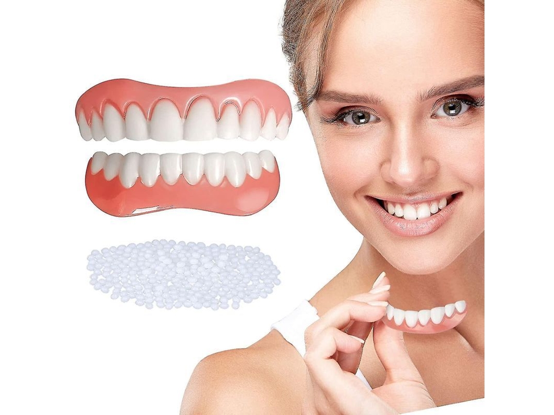 Dos Juegos De Prótesis Dentales Superiores E Inferiores, Naturales Y Cómodas, Protegen Los Dientes Y Devuelven Una Sonrisa Segura.
