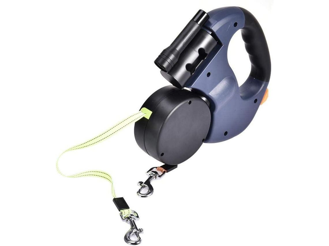 Barra De Reboque Para Cães De Duas Cabeças. Barra De Reboque Para Cães Que Se Estende E Se Retrai Automaticamente.