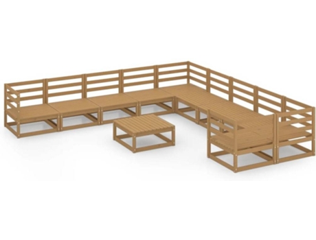 Conjunto 11 de muebles de jardín VIDAXL madera maciza de pino