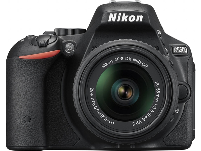 Kit Cámara Réflex NIKON D5500 + AF-S DX NIKKOR 18-55mm f/3.5-5.6G VR II (Negro - 24.2 MP - Sensor: DX - ISO: 100 a 25600)