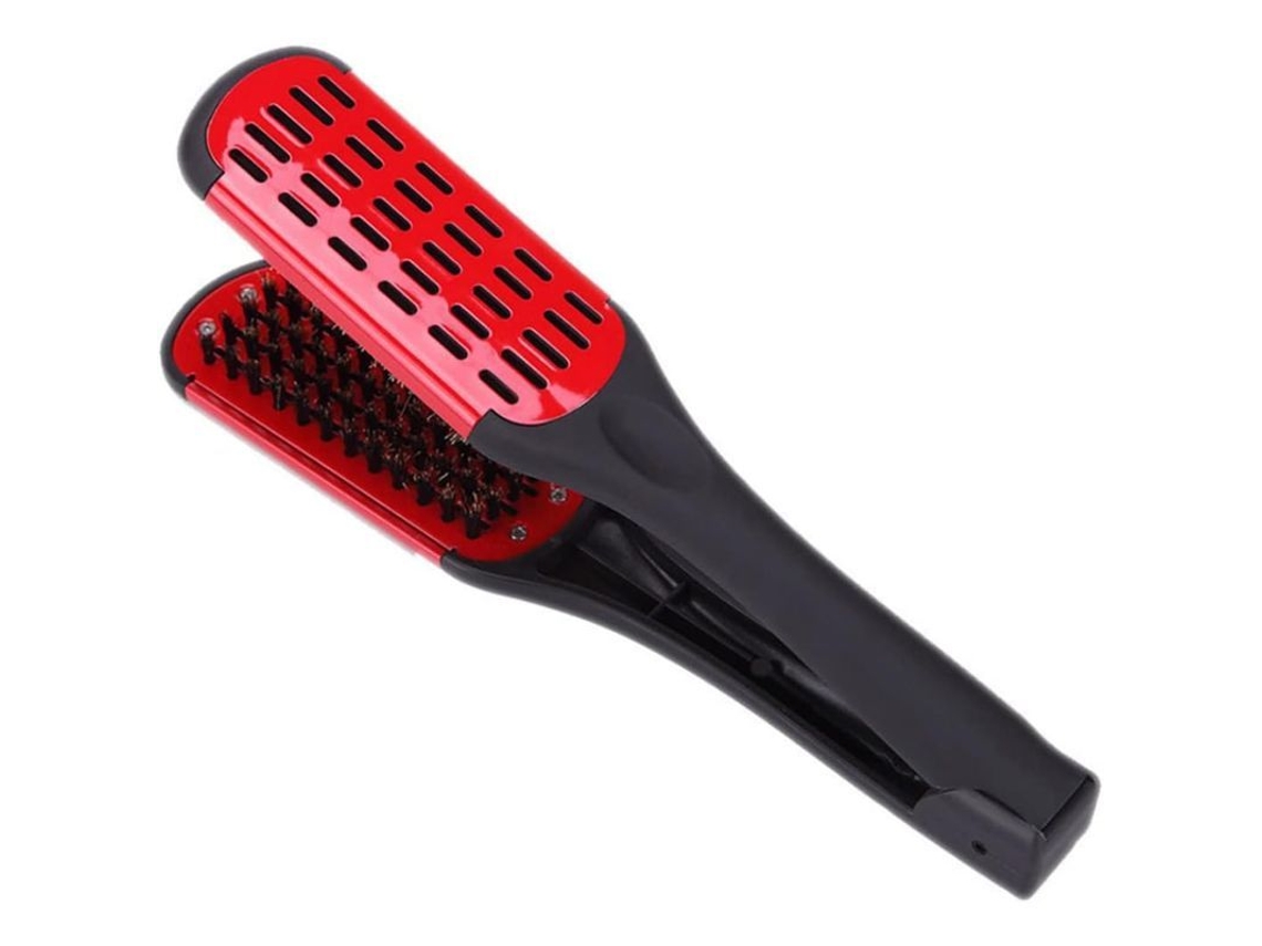 Peine Alisador De Cabello Rojo, Peine Para Rizos Y Plancha Alisadora