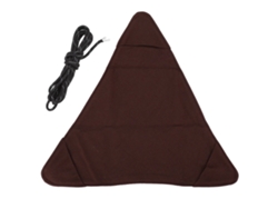 Taburete triangular de tela plegable portátil para acampar y pescar, color marrón